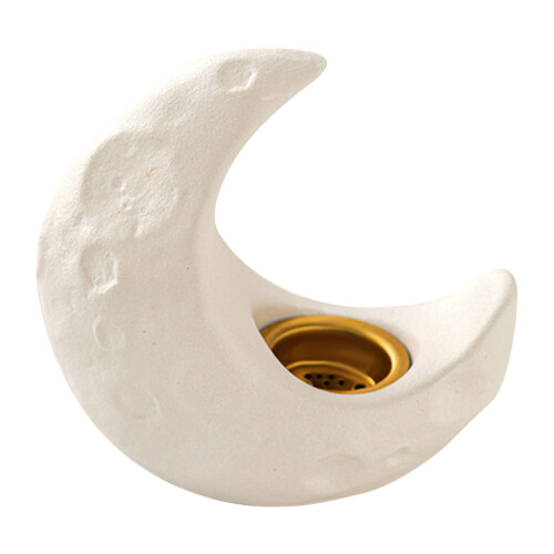 2Pcs White Ceramic Incense Burner with Artistic Desktop Design 1