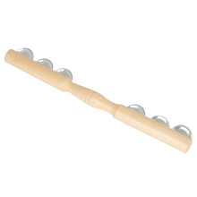 2Pcs Premium Wooden Jingle Bell Stick Percussion Music Toy