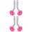 2Sets Stable Pink LED Light Up Training Wheels for Children Bikes 8