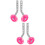 2Sets Stable Pink LED Light Up Training Wheels for Children Bikes 10