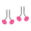 2Sets Stable Pink LED Light Up Training Wheels for Children Bikes 7