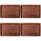 4Pcs Walnut Bathroom Counter Tray Rectangular Vanity Storage Organizer 7