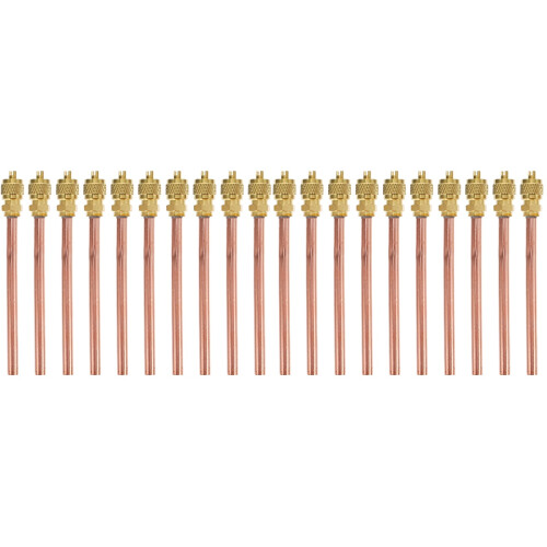 20Pcs Air Conditioning Brass Monodirectional Valve with Core Remover 2