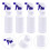 12Pcs White Pump Spray Bottles Leak Proof Plastic Adjustable Spray 8