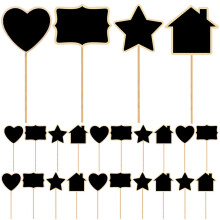 80Pcs Black Wooden Plant Labels Garden Markers for Wedding Decor