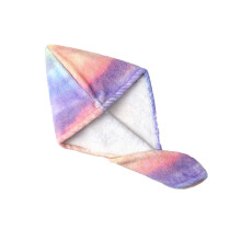 2Pcs Multi Color Absorbent Hair Towel Fast Drying Hair Wrap Shower Hat