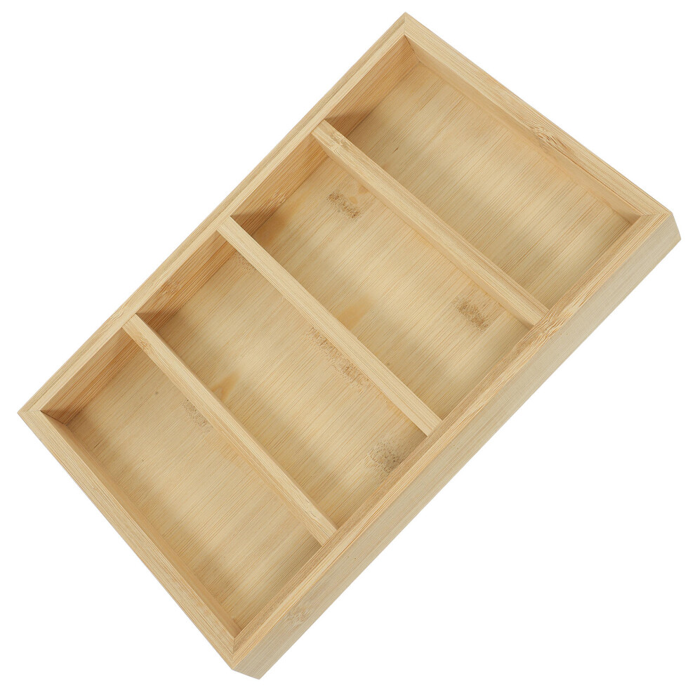 Aboofan 5Pcs Bamboo Eyeglass Organizer Tray With Display Stand For Sunglasses