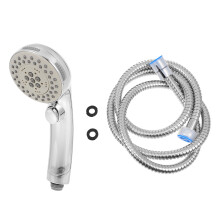 3Sets Silver Detachable Shower Head Pressurized Bathroom Spray Nozzle