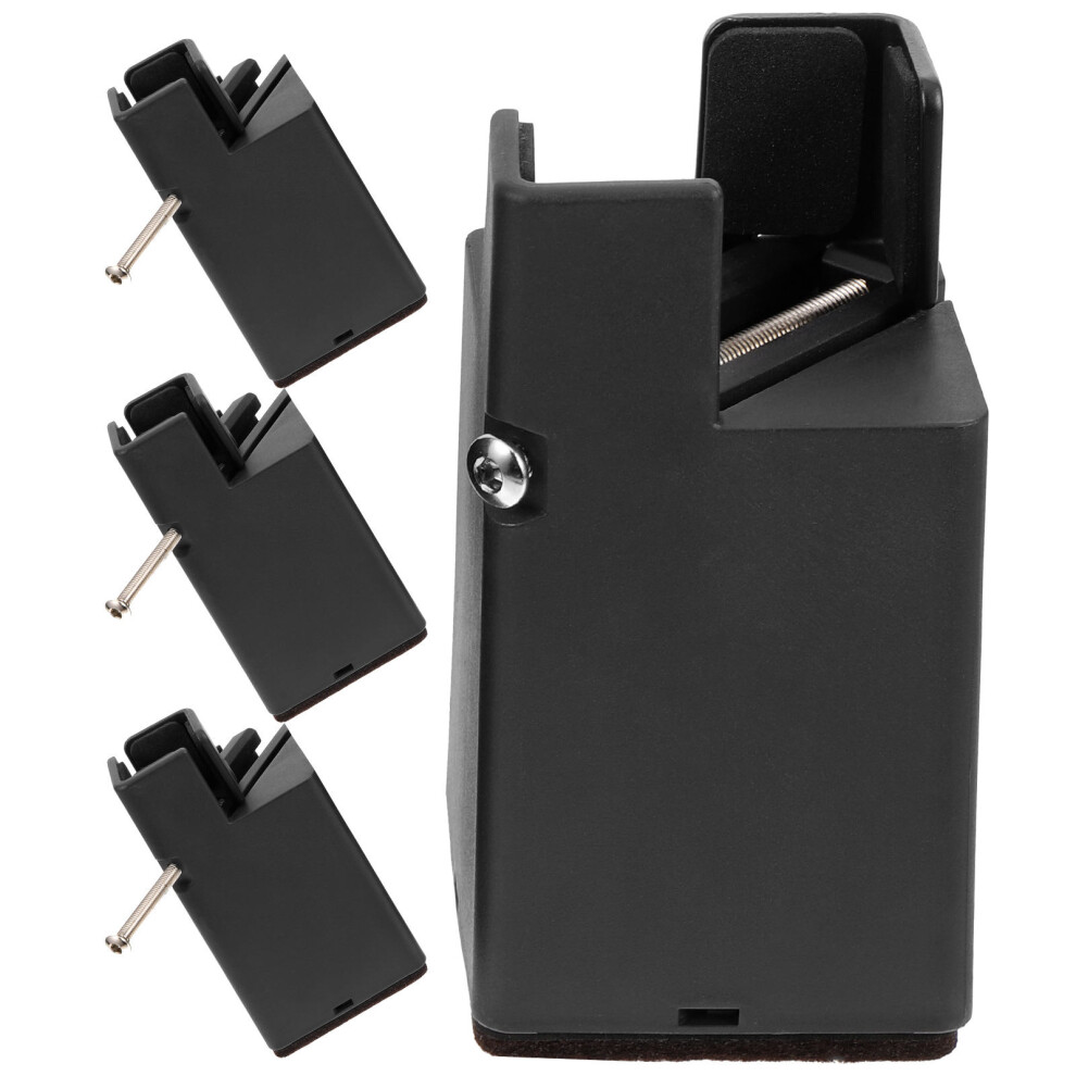 8Pcs Adjustable Bed Risers Black Furniture Lift Blocks For Home Use 3032364410178