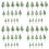 60Pcs Small Plastic Fake Trees Assorted Color for DIY Model Scenery 7