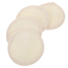Loofah Powder Puff Yellow Face Skin Cleaner Reusable Cleansing