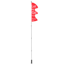 5Sets Portable Red Bike Flags with Fiberglass Poles for Kids' Safety