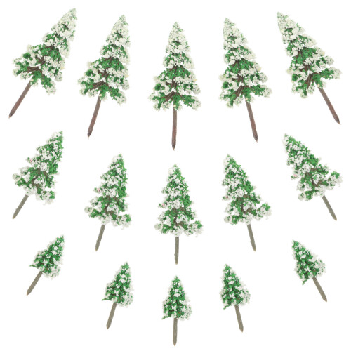 60Pcs Small Plastic Fake Trees Assorted Color for DIY Model Scenery 2