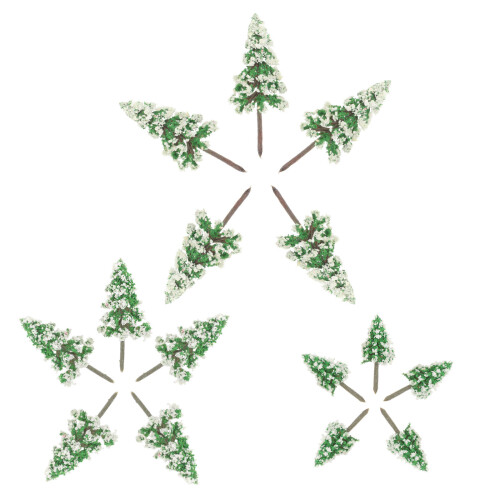 60Pcs Small Plastic Fake Trees Assorted Color for DIY Model Scenery 1