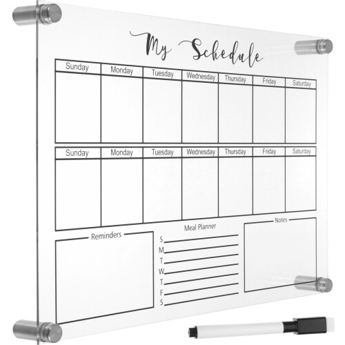 2Sets Lightweight Acrylic Desk Whiteboard for Writing and Planning 1