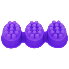 5Pcs Purple Silicone Handmade Soap Mold Massage Bars for DIY Craft