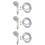 3Sets Silver Detachable Shower Head Pressurized Bathroom Spray Nozzle 8