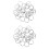 100Pcs Silver Loose Leaf Rings Metal Binder Clips for Office and Study 6