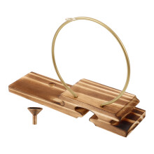 3Pcs Khaki Incense Stick Holder with Wood Base for Bedroom