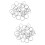 100Pcs Silver Loose Leaf Rings Metal Binder Clips for Office and Study 8