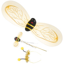 5Sets Bee Costume Props Set Golden Headband Wand for Kids
