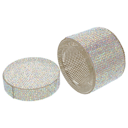 2Pcs Silver Crystal Nail Soaking Bowls Multipurpose Nail Art Cups 2
