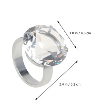 2Pcs Crystal Napkin Rings Transparent Wedding Party Holders