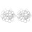 100Pcs Silver Loose Leaf Rings Metal Binder Clips for Office and Study 4