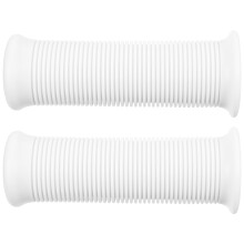 1Pair Ergonomic White Rubber Handlebar Covers Bike Use Non-Slip Grips