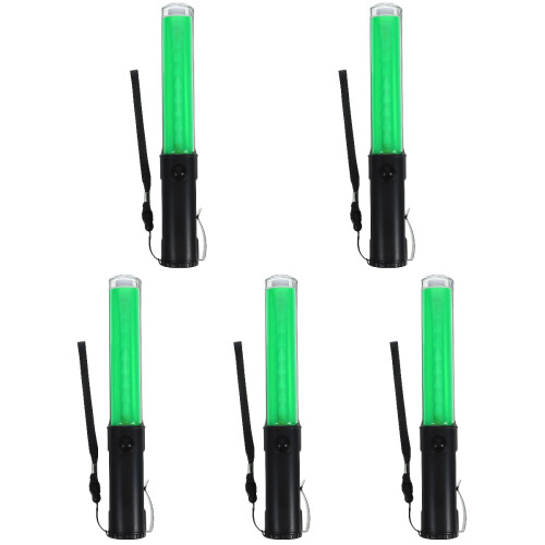 5Pcs Durable ABS Green Cheering Sticks Luminous Glow Sticks for Events 2
