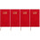 4Pcs Portable Red Planner Notepad Smooth Paper Home Office Supply 5