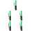 5Pcs Durable ABS Green Cheering Sticks Luminous Glow Sticks for Events 7