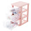 5Pcs Durable Pink Desktop Storage Drawer Cosmetic Organizer 1