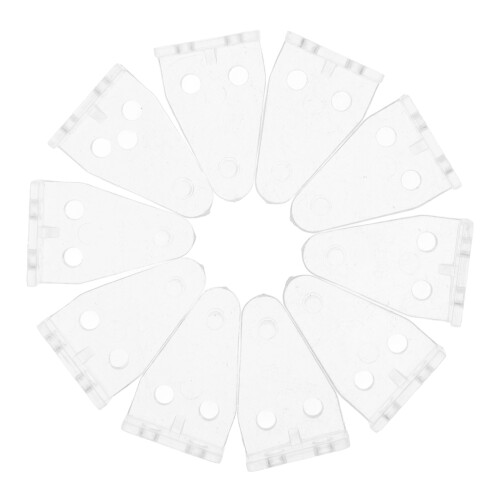 50Pcs Plastic Blinds Bottom Brackets Transparent Hold Down Clips