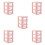 5Pcs Durable Pink Desktop Storage Drawer Cosmetic Organizer 8