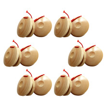 24Pcs DIY Wooden Spanish Castanet Educational Percussion Instrument