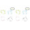 8Pcs Sunglasses Strap Eyeglass Holder Acrylic Material Assorted Colors 2