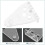 50Pcs Plastic Blinds Bottom Brackets Transparent Hold Down Clips 4