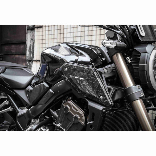 Bamboo Charcoal Motorcycle Frame Side Panel Guard Cover Shell Intake Pipe Protector for  CB650R 2019 2020 2021 2