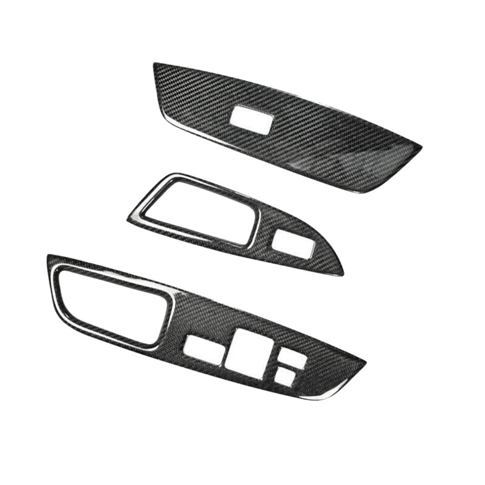 3Pcs For Veloster 2011-2017 Carbon Fiber Window Lift Button Panel Cover Trim Interior Decoration 6031508723706