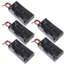 5 PeçAs 3.7V 18650 Suporte de Bateria Caixa de Armazenamento de Bateria de PláStico com Fios Condutores, 18650 Caixa de Bateria Mola Espiral
