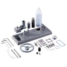 Stirling Modello di Motore Assemblato Fai da Te Generazione di Energia LED Luce Vapore Calore Modello Educativo Esperimento Scientifico Giocattolo