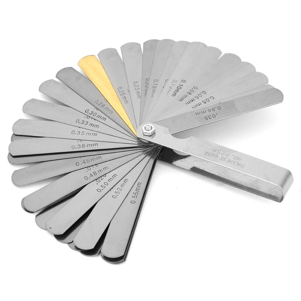 Stainless Steel 32 Blades Feeler Gauge Metric 0.04-0.88Mm Gap Measurement Tool 9411377775605