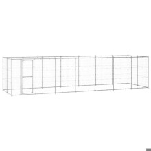 Chenil exterior cage cercado parque animais cão exterior aço galvanizado 16,94 m² 02_0000410