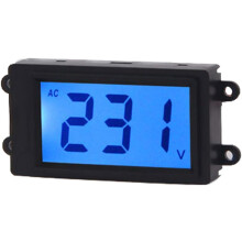 Digitales LCD-Voltmeter, digitales Wechselstrom-Voltmeter mit blauer Hintergrundbeleuchtung für optimale Ablesbarkeit, großflächiger integrierter
