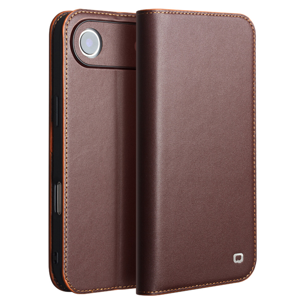 (Iphone Air, ) Qialino For Iphone Air Case Wallet Flip Stand Phone Cover Genuine Cow Leather Brown 6914281531075