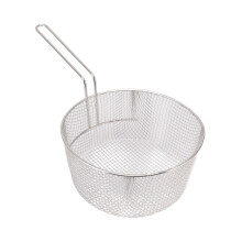 Durable Stainless Steel Fry Basket with Long Handle for Safe Frying