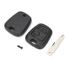 Carcasă cheie din material ABS premium pentru vehicule Peugeot, carcasă cheie de schimb rezistentă la uzură, 2 butoane, carcasă cheie de la
