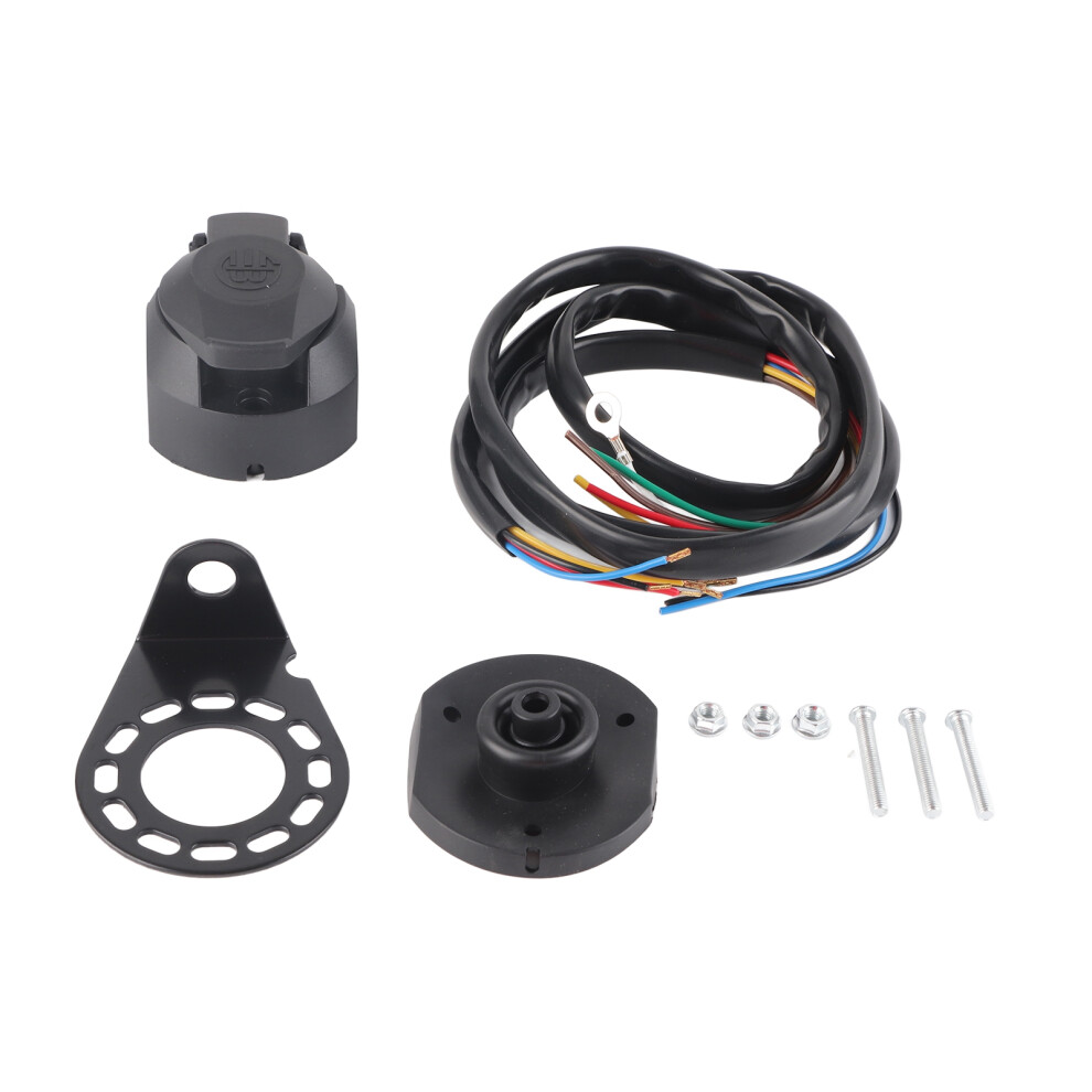 High Quality Trailer Connector European Standard 7 Pin Plug Anti Corrosion Plastic Pure Copper Contact Durable Construction Stable Performance Safe 9190834160924
