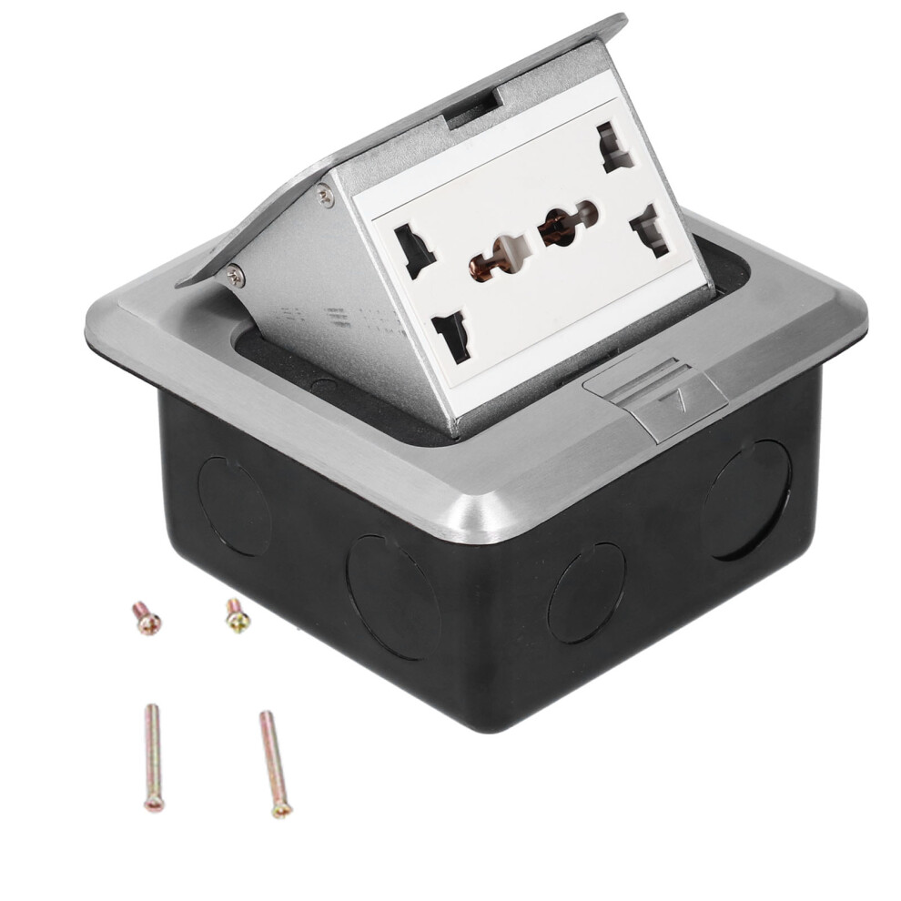 Ground Floor Electrical Outlet - 6 Hole Embedded Aluminum Alloy 13A 250V 4931378554955
